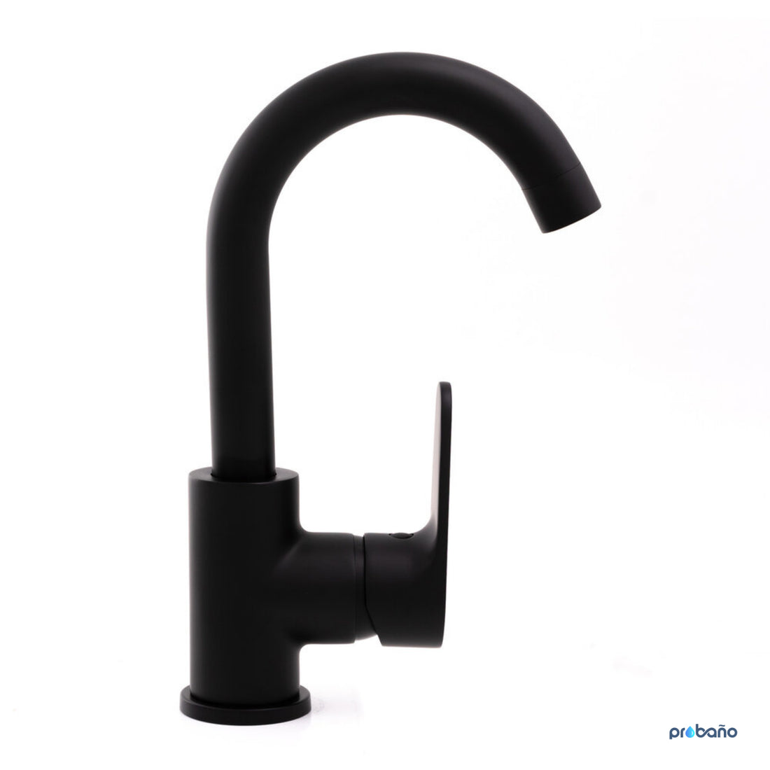 GRIFO ALTO PARA LAVABO 180MM, MONOMANDO, ROCKET NEGRO MATE